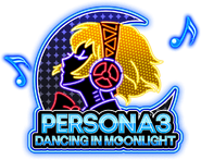 Aigis in the Persona 3: Dancing in Moonlight logo