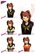 Concept artwork of Rise's expressions (battle)