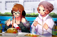 Futaba eating with Haru