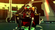 Mammon sitting in his levitating chair