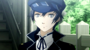 Naoto says goodbye to the protagonist