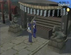  and the protagonist visit the shrine on a date