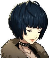 Takemi smiling (Winter coat)