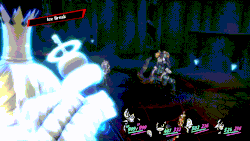 Ice Break being cast in Persona 5 Royal.