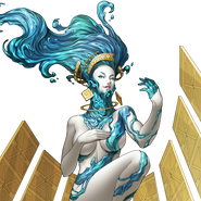 Anahita's censored bust up as it appears in Shin Megami Tensei: Strange Journey Redux (Censored Nipple)