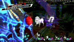 Demonic Decree being cast in Persona 5 Royal.