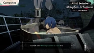 The protagonist bathing.