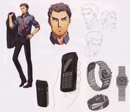 Concept artwork from The Animation with wristwatch and phone