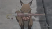 Fox with a new umbrella for Nanako