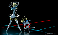 Aigis and Morgana artwork