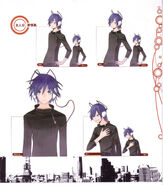 Concept art of the protagonist's expressions