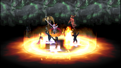 Mega Blaze being cast in Persona 2: Innocent Sin.