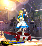 Teddie dressed as Alice in Persona 4 Arena