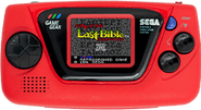 The red Game Gear Micro, which contains both Last Bible and Last Bible Special