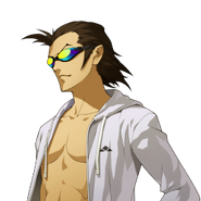 Gaston's swimsuit portrait