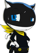 Morgana squinting