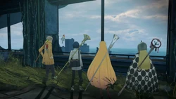 Abandoned modern-day buildings as shown at the entrance of the dungeon