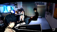 Takemi talking to the protagonist