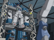 Megas docked at the lunar base