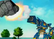 Megas's rocket punch in the pilot "Lowbrow"