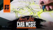 Drawing Black Canary Watch Cara McGee At Work (Artists Alley) SYFY WIRE