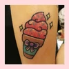 February 9, 2015: "💕tatty #1 done by @linneatattoos 💕 🍦🍦🍦👼🏽👼🏽👼🏽"