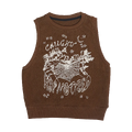 BROWN HYPNOTIZED KNIT SWEATER VEST