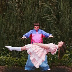 Singer, songwriter and filmmaker Oliver Tree is shown performing