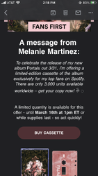 PORTALS Limited Cassette E-Mail via Spotify
