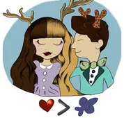 Obra de arte que compartió Melanie, haciendo referencia a la canción. "Pasé toda la noche anterior y todo el día de hoy en esto... Soy terrible con las sorpresas. Iba a poner esto en una tarjeta del día de San Valentín para @jrddlyn... Amor > distancia"