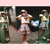 June 5, 2014: "My @dolleyesny outfit! Custom carousel skirt! 💧💧🎠🎠🎠 🐣🐣🐣🐣 top! 💕💕💕💕 Just got off stage! 💕💕"