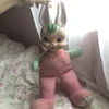 Vintage plush body rubber face bunny US$70