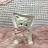 Kitty kat planter with baby pink bow US$111