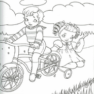 Training Wheels Illustration from Cry Baby Coloring Book