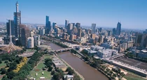 The Yarra running through Melbourne