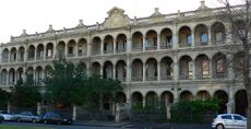 Three storey terraces in drummond street carlton