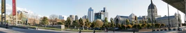 Outside melbourne museum panorama