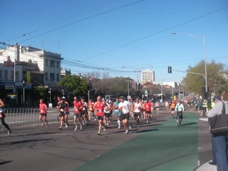 Melbourne Marathon at Fitzroy Street, St Kilda