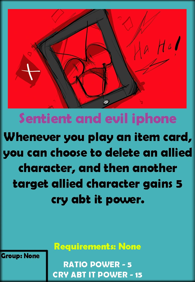 Sentient and evil iphone | Meme machine card game Wiki | Fandom