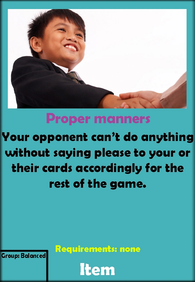 Proper manners Meme machine card game Wiki Fandom