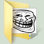 Trollface in a windows 7 file folder