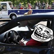 Trollface on the Car