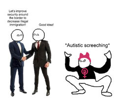 Autistic screeching immigration meme