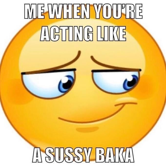 SUSSY BAKA | MEME | with smiley face | Sticker