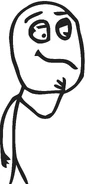 Conflicting Emotions Guy (No Words), a thoughtful, grinning version of the original Conflicting Emotions Guy.