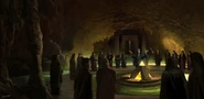 Concept art of the cult's secret base