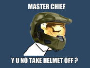 y u no with master chief's helmet