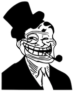 Trolldad wearing a tophat