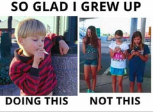 Boy smoking