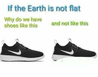 flat earth shoe